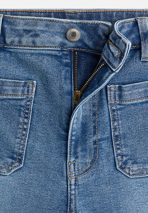 H&M - Wide high jeans - denim blue