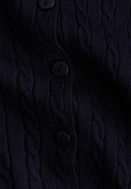 H&M - Cable-knit cardigan - navy blue
