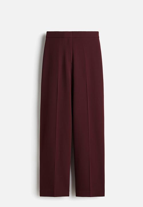 H&M - Tailored trousers - burgundy