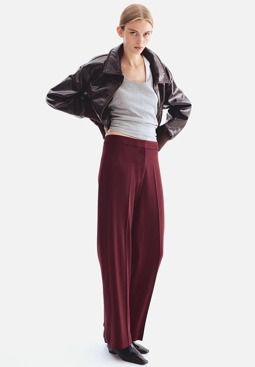 Tailored trousers - burgundy - 1293467004