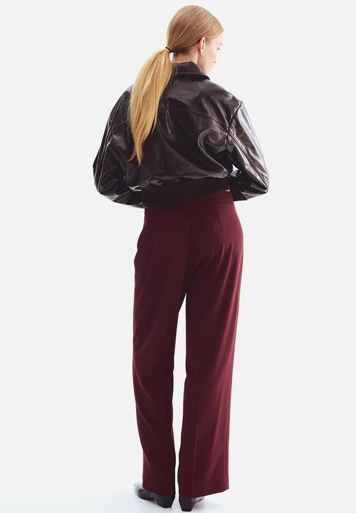 Tailored trousers - burgundy - 1293467004