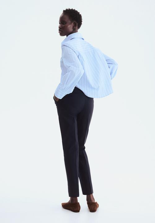H&M - Cigarette trousers - navy blue 