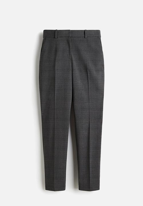 Cigarette trousers - dark grey/checked