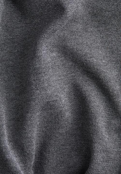 H&M - Fine-knit peplum top - grey marl