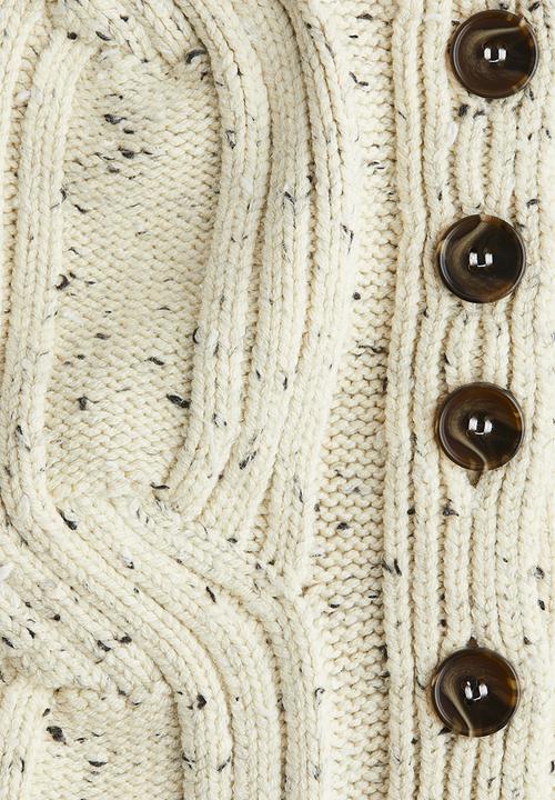 H&M - Cable-knit waistcoat - cream