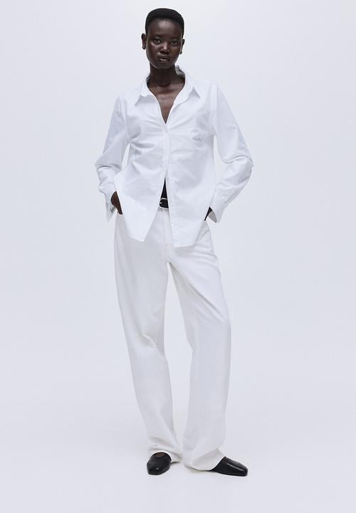 H&M - Fitted oxford shirt - white