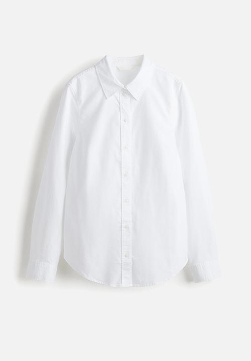 H&M - Fitted oxford shirt - white