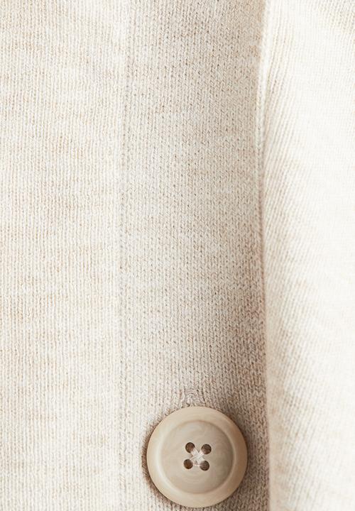 H&M - Fine-knit cardigan - light beige marl