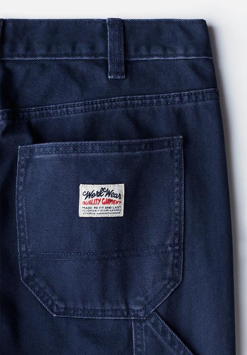 H&M - Relaxed fit worker trousers - navy blue