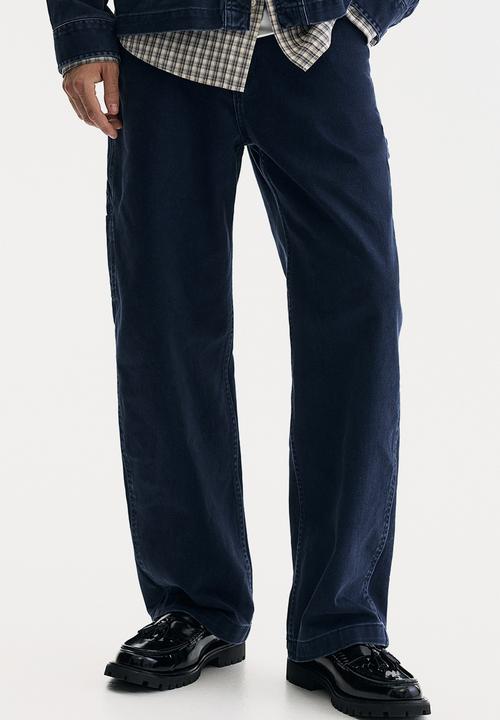 H&M - Relaxed fit worker trousers - navy blue