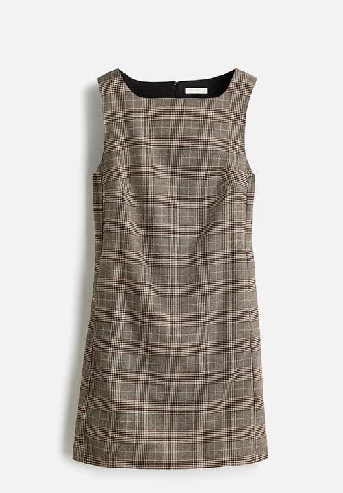 H&M - Shift dress - beige checked