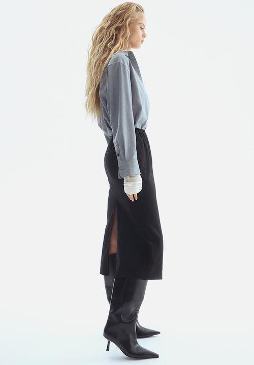 H&M - Tailored trousers - navy blue pinstriped