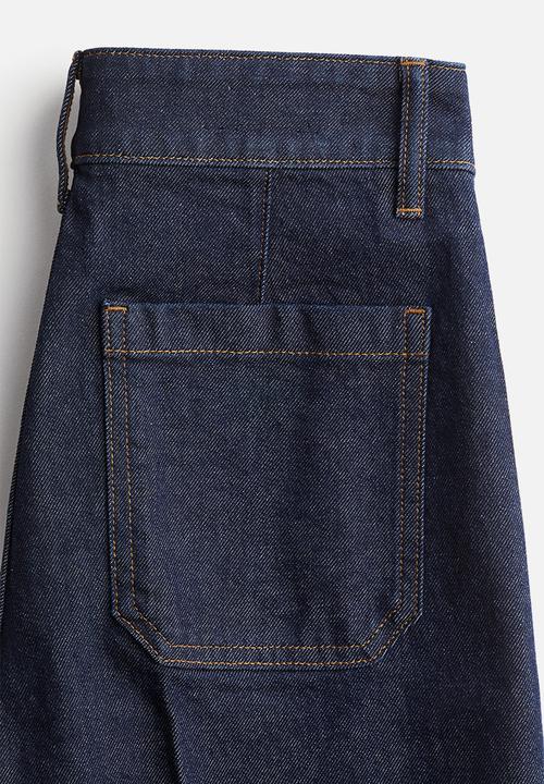 H&M - Wide high jeans - dark denim blue