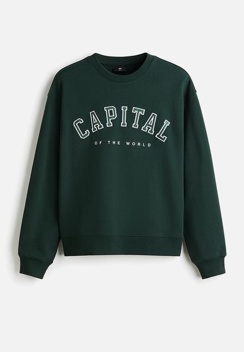 Loose fit sweatshirt - forest green/capital - 1300653001