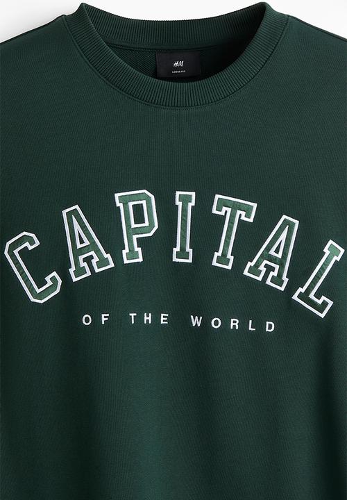 トップス Logo loose sweat Loose fit sweatshirt - forest green/capital - 1300653001