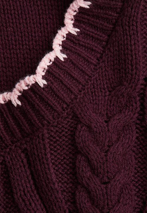 H&M - Cable-knit cardigan - pink