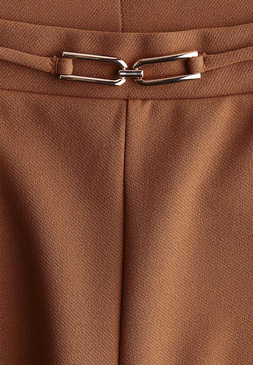 H&M - Belt-detail trousers - brown