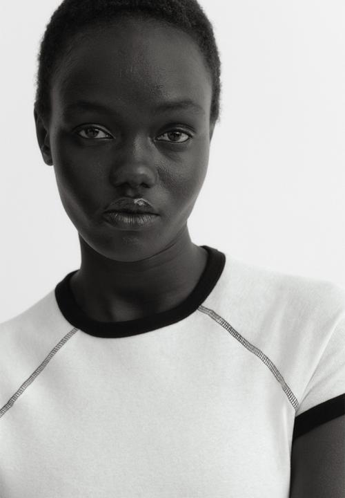 H&M - Cropped t-shirt - white