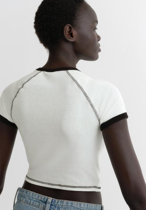 H&M - Cropped t-shirt - white