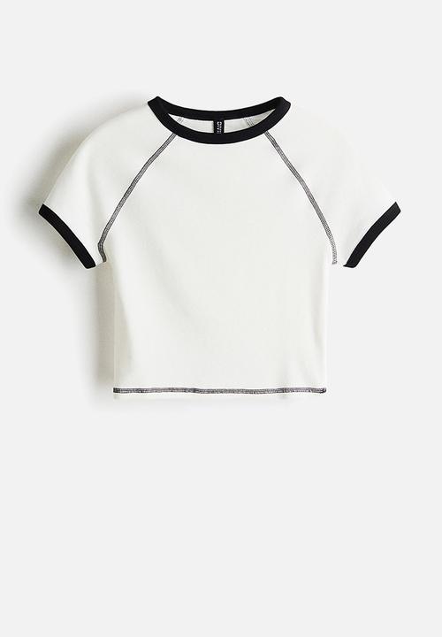H&M - Cropped t-shirt - white