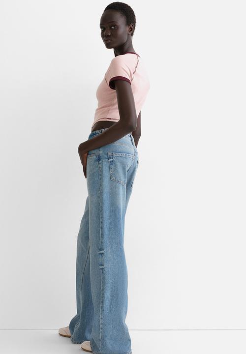 H&M - Cropped t-shirt - light pink