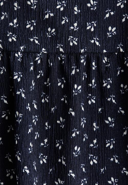 H&M - Textured jersey top - navy blue floral