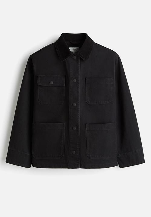 H&M - Corduroy-collar jacket - black