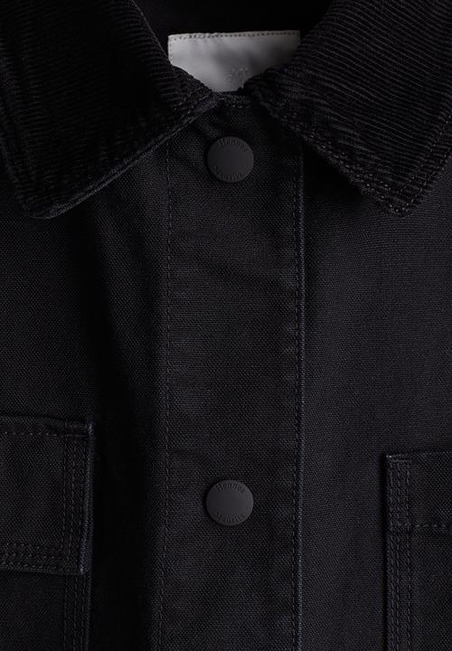 H&M - Corduroy-collar jacket - black