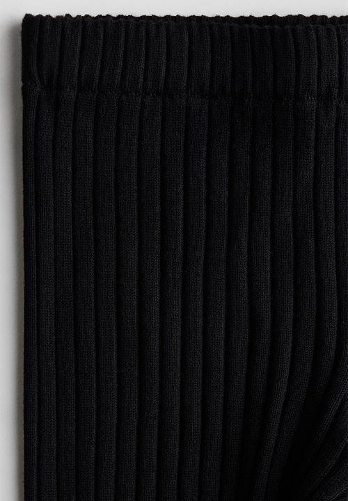 H&M - Ribbed leggings - black