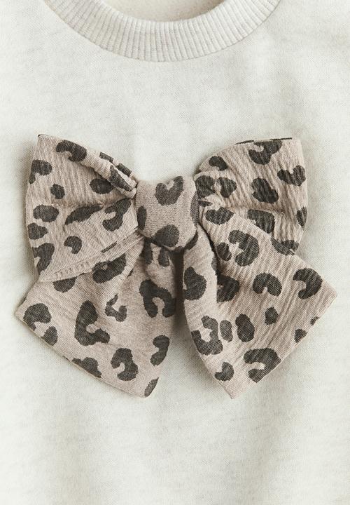 H&M - Motif-detail sweatshirt - cream/bow 