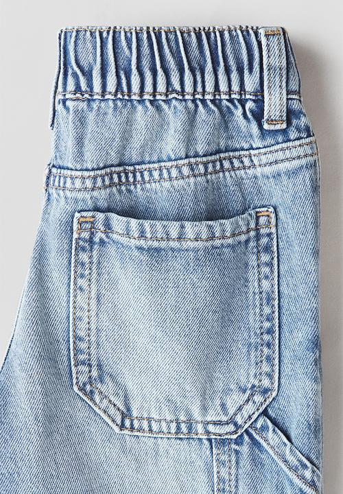 H&M - Loose fit carpenter jeans - light denim blue