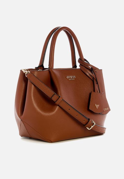 GUESS - Amorette Girlfriend Satchel - Cognac