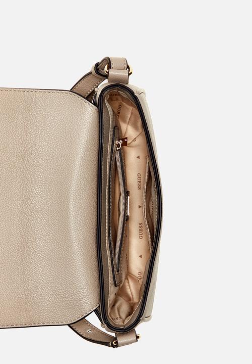 GUESS - Isola Convertible Crossbody Flap - Beige