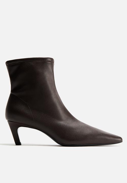 H&M - Heeled sock boots - dark brown