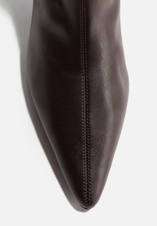 H&M - Heeled sock boots - dark brown