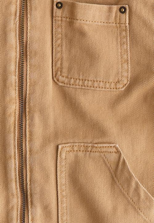 H&M - Corduroy-collar cotton overshirt - beige