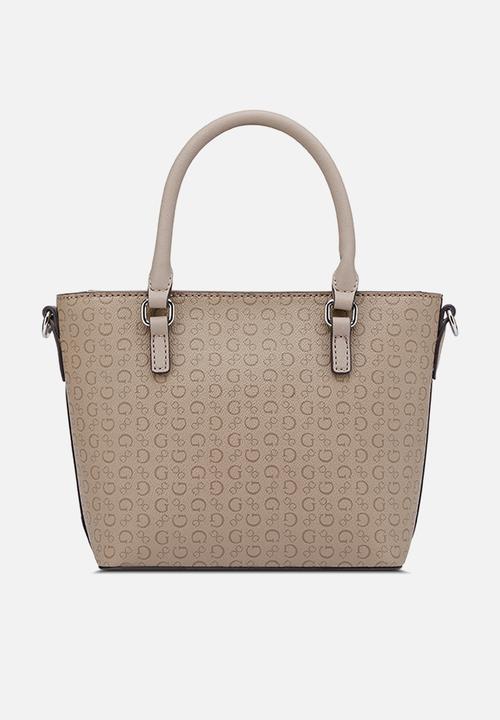 GUESS - Quinley mini  tote bag- taupe