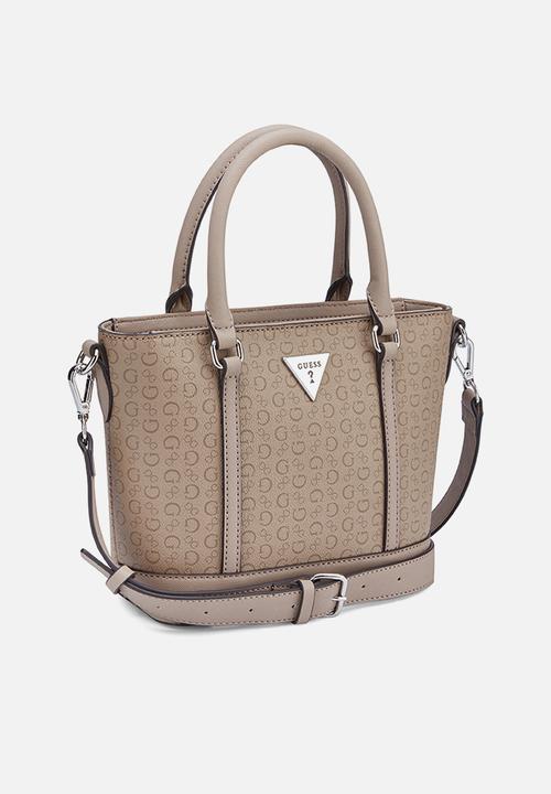 GUESS - Quinley mini  tote bag- taupe