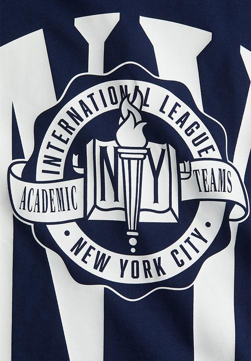 H&M - Oversized printed T-shirt - navy blue/ny