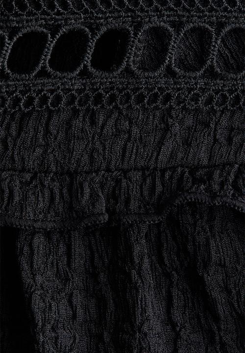 H&M - Textured jersey blouse - black