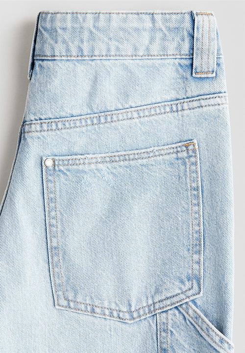 H&M - Loose-fit carpenter shorts - light denim blue