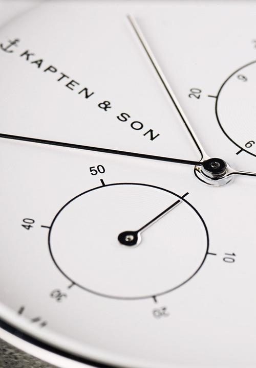 Kapten & Son - Chrono Small Silver Steel - Silver