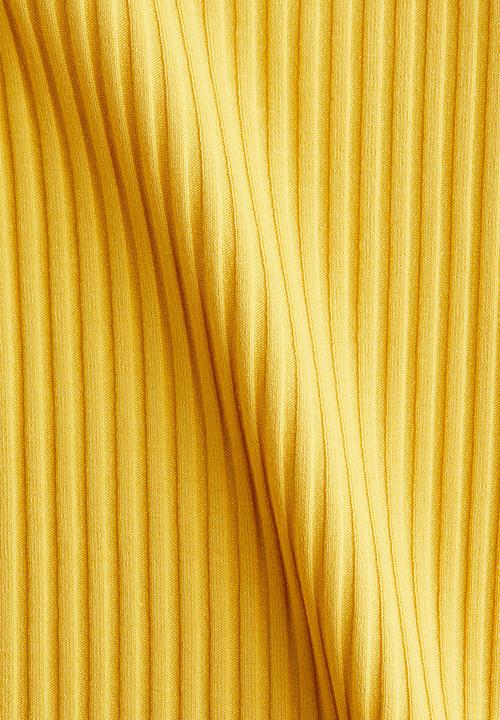 H&M - Ribbed collared top - yellow