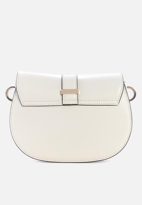 GUESS - Carrie mini flap crossbody bag- stone