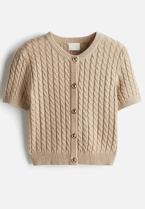 H&M - Cable-knit cardigan - light beige