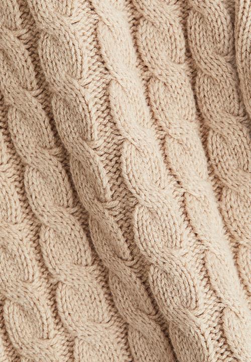H&M - Cable-knit cardigan - light beige