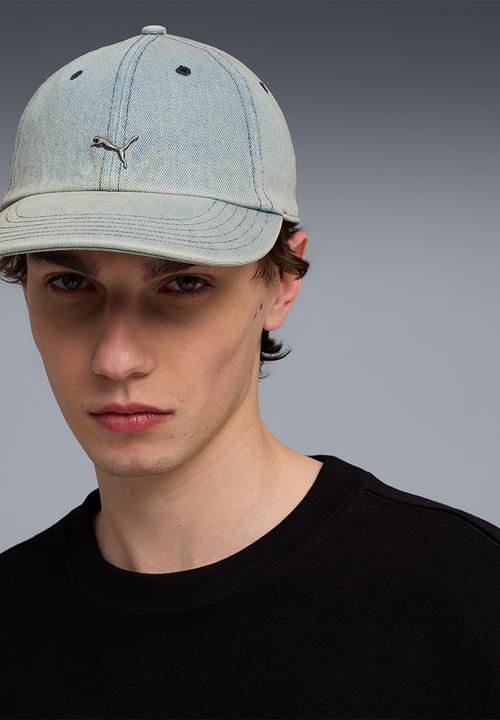 PUMA - Wardrobe ess metal dad cap- faded denim