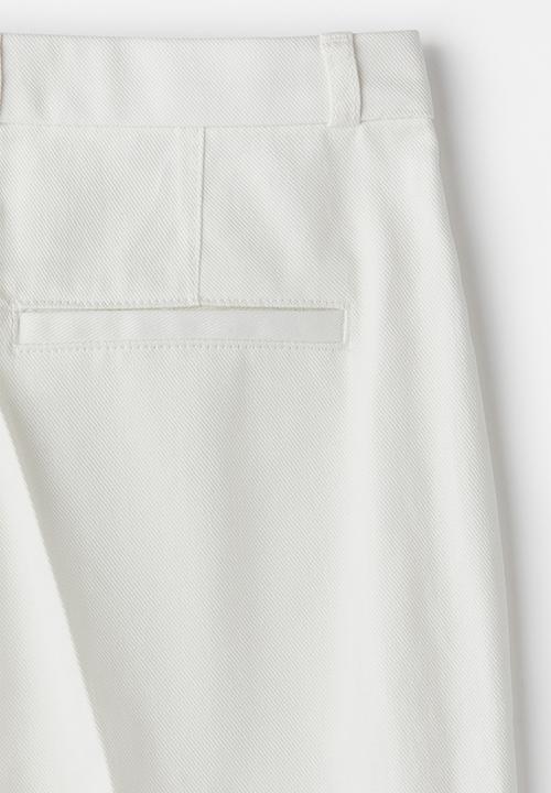 H&M - Flared twill trousers - white