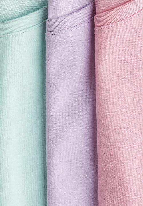 H&M - 3 pack cotton jersey tops - multi