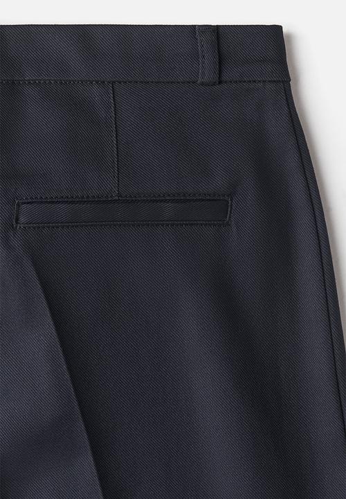 H&M - Flared twill trousers - navy blue 